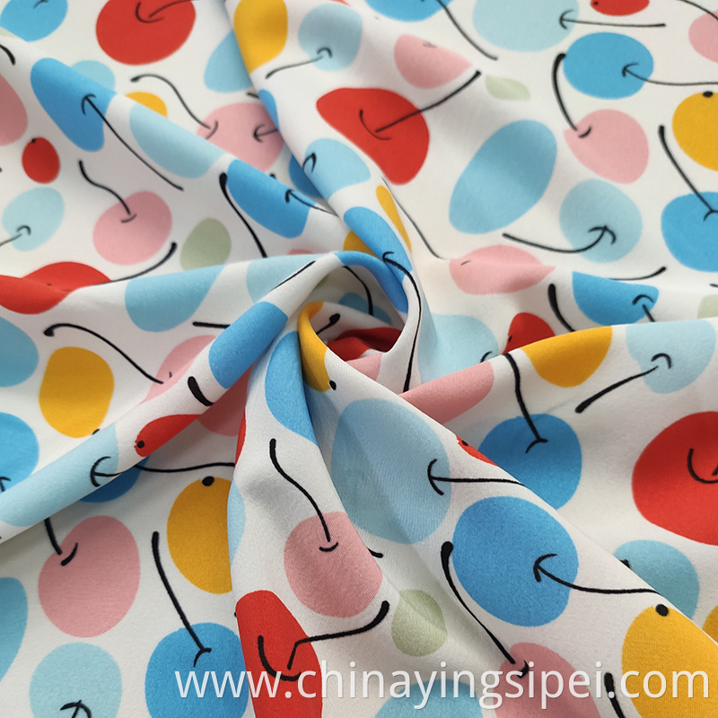 Good quality custom 4 way stretch poly fabric printing floral fabric chiffon fabric for dress